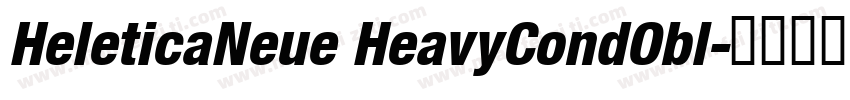 HeleticaNeue HeavyCondObl字体转换
